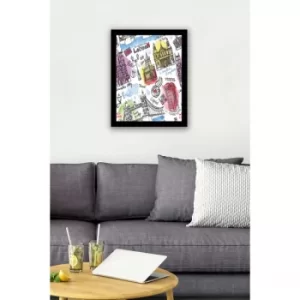 Image of SC0188 Multicolor Decorative Framed MDF Painting