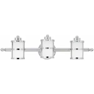 Image of Loops - IP44 3 Bulb Wall Light Opal Etched Glass Dimmable Polished Chrome LED G9 3.5W