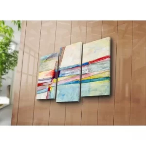 Image of 3PATK-102 Multicolor Decorative Canvas Painting (3 Pieces)