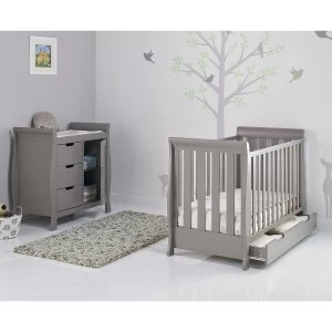 Obaby Stamford Mini Sleigh 2 Piece Room Set - Taupe Grey