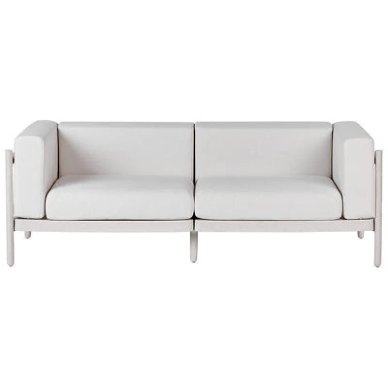 Image of Beliani Garden Sofa 2 Seater Ferretti Light Beige