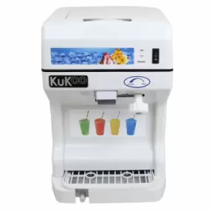 image of KUKoo 24319 Ice Shaver Snow Cone Frozen Slushie Maker Machine - White