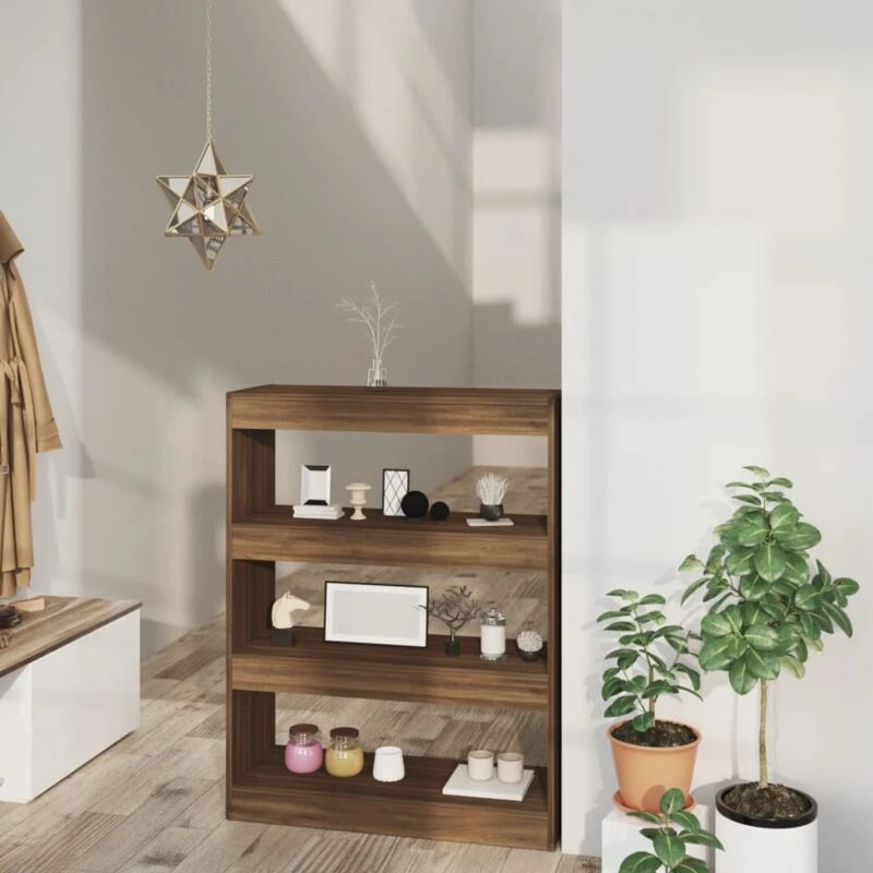Image of VIDAXL Book Cabinet/Room Divider Brown Oak 80x30x103cm Engineered wood Vidaxl 8720286844502