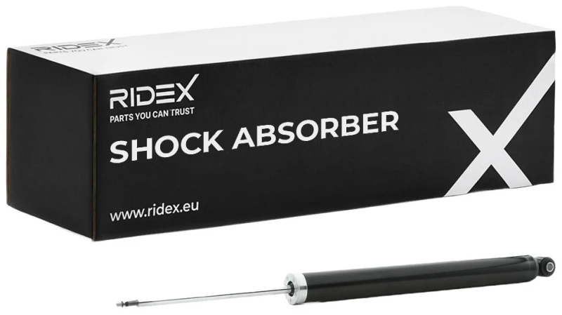 Image of RIDEX 854S0796 Shock absorber Rear Axle, Gas Pressure, Twin-Tube, Telescopic Shock Absorber, Top pin Shock Absorber (854)