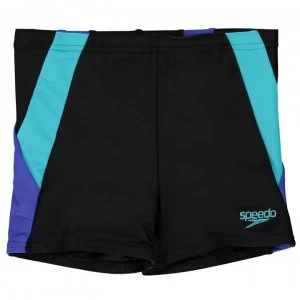 image of Speedo Aqua Shorts Junior Boys - Black/Blue/Turq