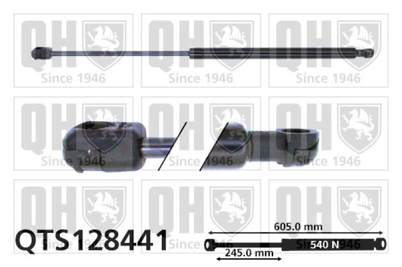 Image of QUINTON HAZELL Tailgate strut QUINTON HAZELL QTS128441