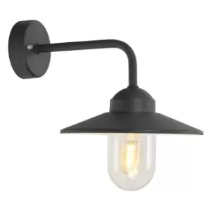 Image of Vansbro Outdoor 1 Light Dome Wall Lantern Black , IP55, E27