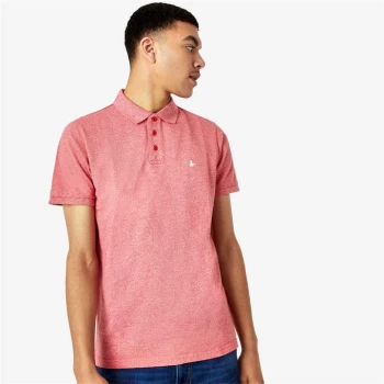 image of Jack Wills Langold Jaspe Pique Polo - Bright Red