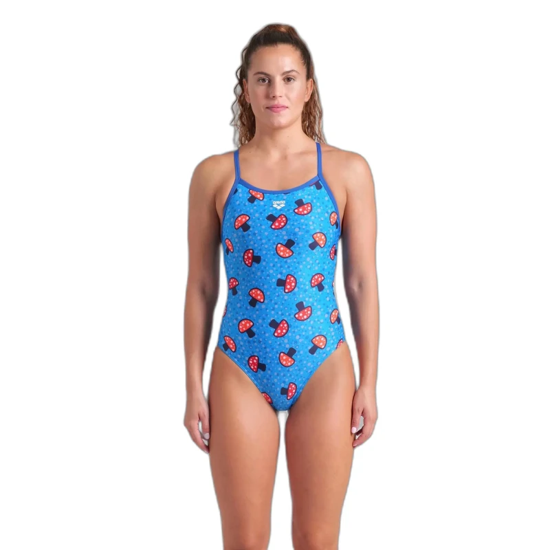 Image of Womens 1 Piece swimsuit Arena Mushrooms Lightdr Bleu Female 36