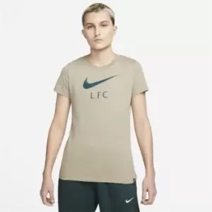 Image of Nike Liverpool Swoosh T-Shirt Ladies - Beige