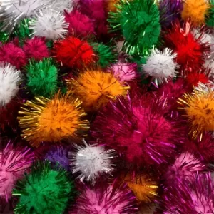 image of Artstraws CT2870 Glitter Pom Poms Pack 100