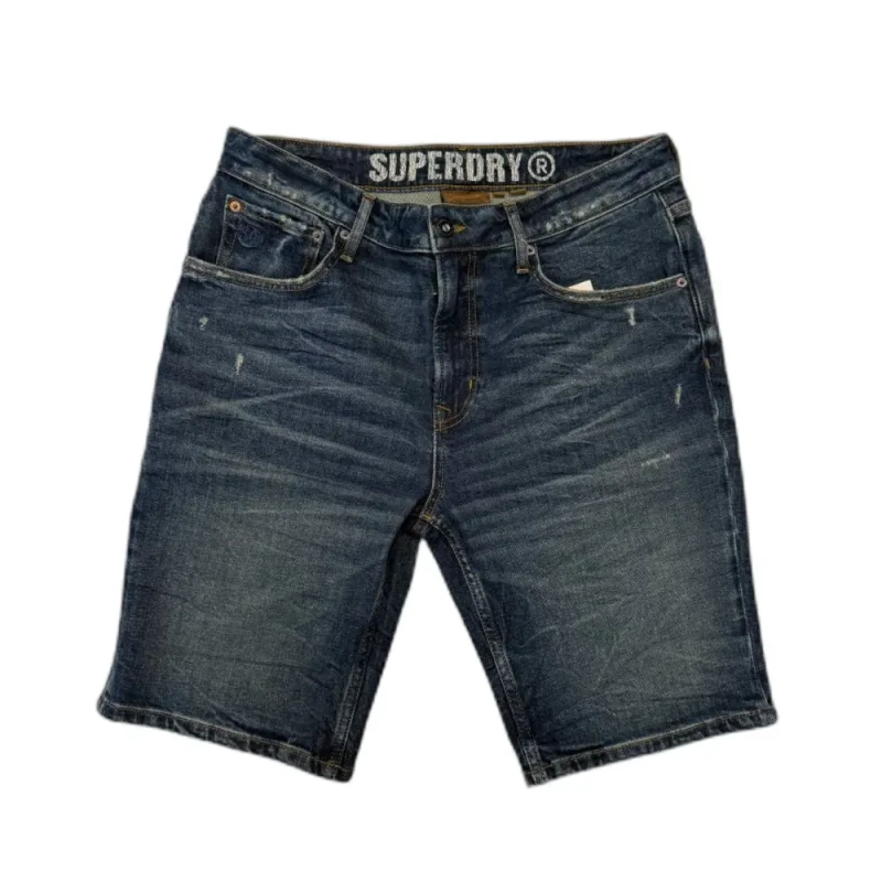 Image of Superdry Straight shorts Superdry Vintage Straight Bleu Male 32