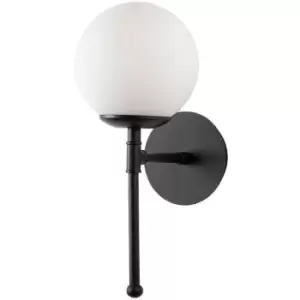 Image of Cristal Model 8 Deco 1-light Globe Wall Lamp Black