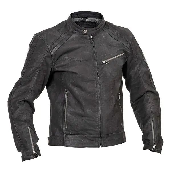 Image of Halvarssons Sandtorp Leather Jacket Black Size 58