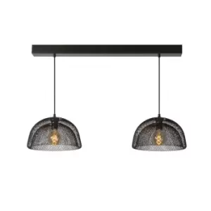 Image of Mesh Vintage Bar Pendant Light - 2xE27 - Black