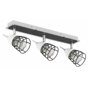 image of Keter Lighting - Keter Sky Ceiling Spotlight Bar White, Black, 43cm, 3x E14