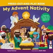 Image of my advent nativity press out and play book features 25 pop out pieces for a