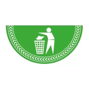 Image of 'litter Symbol' Floor Graphic (750mm x 375mm)