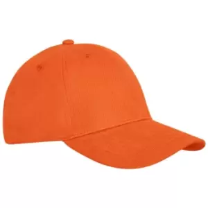 Elevate Unisex Adult Davis 6 Panel Cap (One Size) (Orange)