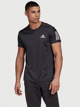 Image of Adidas Own The Run T-Shirt - Black, Size 2XL, Men