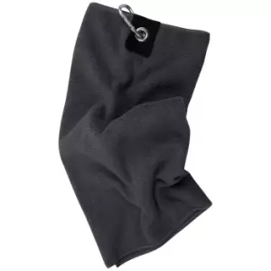 Image of Towel City Microfibre Golf Towel (One Size) (Steel Grey)