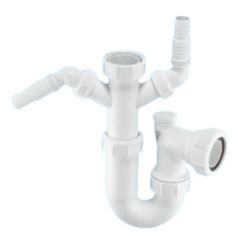 Image of McAlpine WM11V 75mm Water Seal Silentrap Adjustable Inlet Tubular Swivel 'P' Trap White