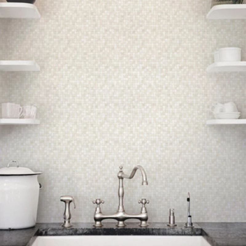 Image of Galerie Natural Fx Cream Tessera Embossed Wallpaper