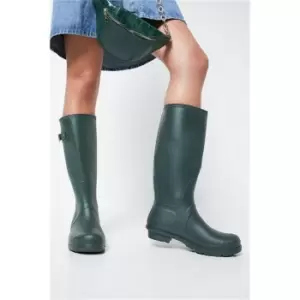 Image of I Saw It First Green Buckle Detail Wellies - Green
