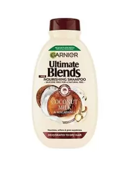 image of Garnier Garnier Ultimate Blends Coconut Milk & Macadamia Smoothing And Nourishing Vegan Shampoo For Curly Hair 400Ml