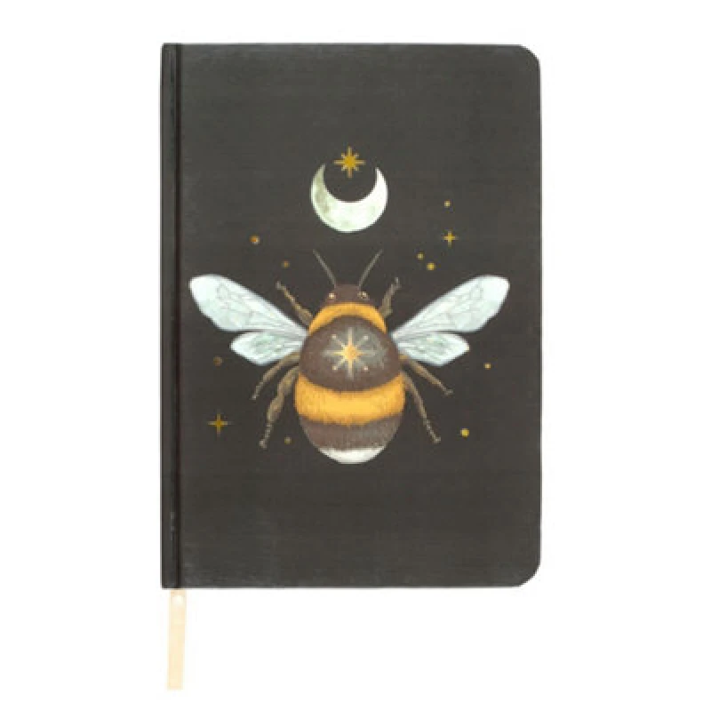 Image of Something Different Something Different Forest Bee A5 Notebook in Black One Size Unisex 5063425924226