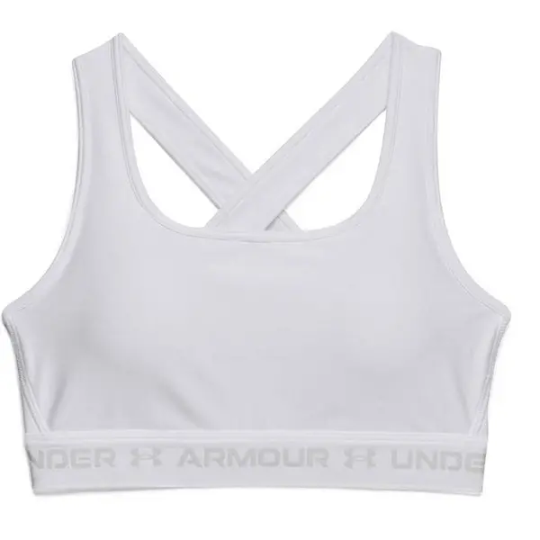 Image of Under Armour Armour Medium Support Crossback Bra Womens Medium Impact Sports Bras 8 (XS) Blue 34146951310