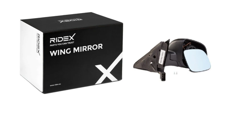 Image of RIDEX 50O0045 Wing mirror Right, black, Small mirror housing Outside Mirror (50)