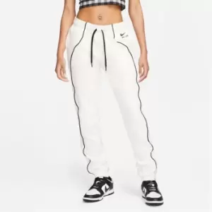 Image of Nike Air Womens Mid-Rise Fleece Joggers - Cream