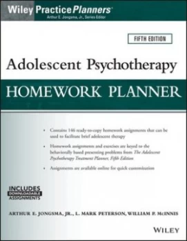 Image of Adolescent Psychotherapy Homework Planner by Arthur E. Jongsma Jr. Paperback