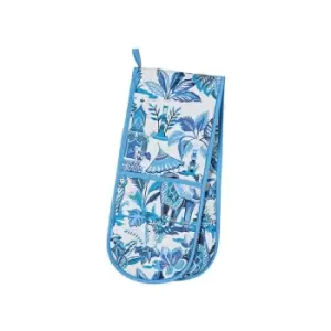 image of Ulster Weavers India Blue Double Oven Glove