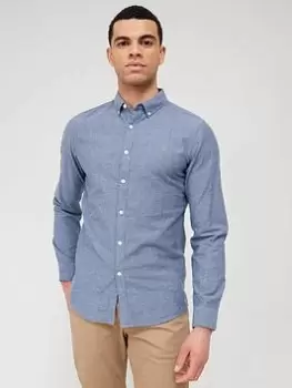 image of Farah Steen Shirt - Blue Size XL, Men