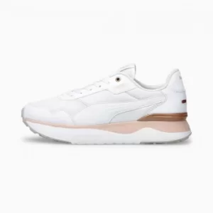 image of PUMA R78 Voyage Youth Trainers, White/Lotus Size 3 Shoes