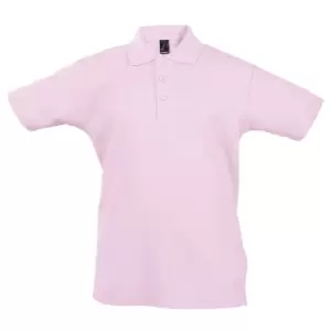 Image of SOLS Kids Unisex Summer II Pique Polo Shirt (12yrs) (Pink)