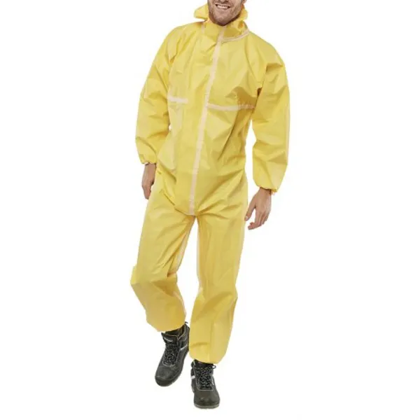 image of Beeswift Beeswift Disposable Coverall Microporous Type 35/6 Yellow 4XL COC40Y4XL