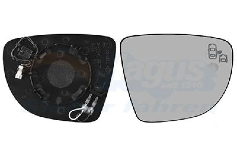 Image of VAN WEZEL Wing mirror glass VAN WEZEL 4420836