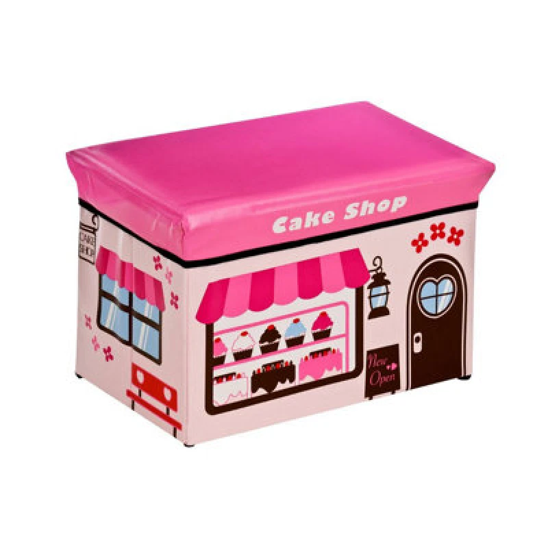 Image of Orsina Cake Shop Design Storage Box And Seat, Easy To Maintain Children Bedroom Seat