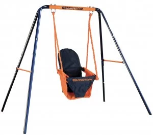 image of Hedstrom Folding Toddler Swing - Blue and Orange