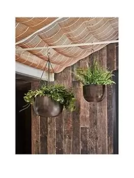 image of Ivyline Mayfair Mocha Hanging Planter