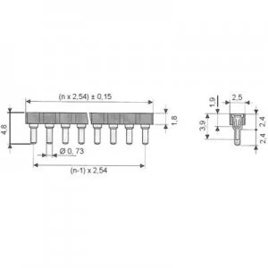 IC socket connector Contact spacing 2.54mm Number of pins 3 W P Products