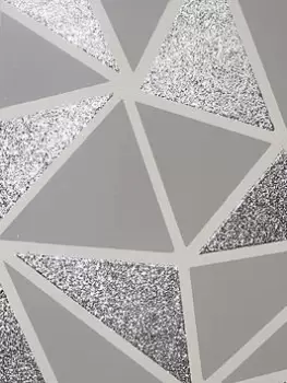 Image of Arthouse Sequin Fragments Silver and Grey Wallpaper 921800