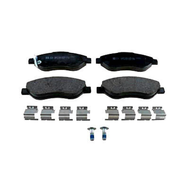 Image of ZIMMERMANN 24550.190.2 Brake pad set Front Axle, with acoustic wear warning, with spring, with bolts/screws Brake Pad Set,disc brake (402)