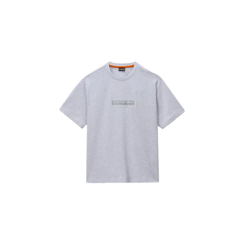 Image of T-Shirt Napapijri Box Logo Gris Male XS