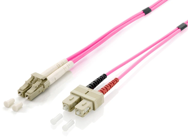 Image of Equip LC/SC Fiber Optic Patch Cable. OM4. 0.5m