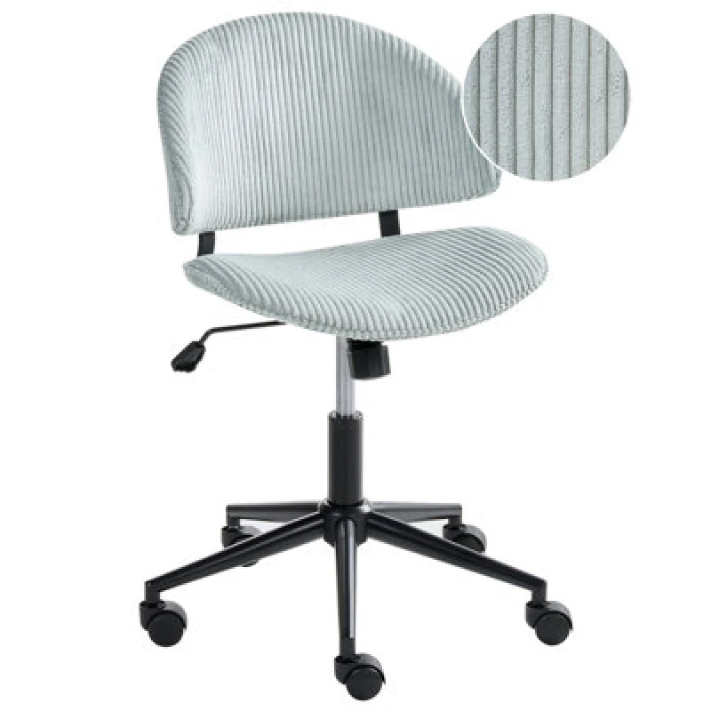 Image of Beliani Office Chair Kiana Corduroy Light Blue