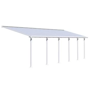 Image of Palram Olympia Patio Cover 3m x 8.51m - White Clear